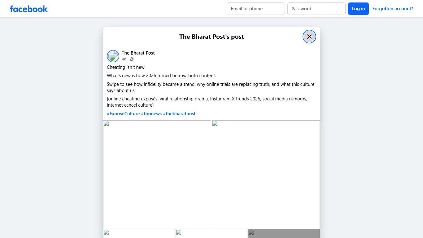 The Bharat Post - Cheating isn’t new. What’s new is how... | Facebook