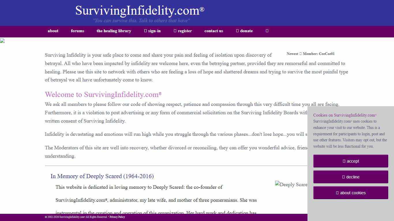 SurvivingInfidelity.com Home